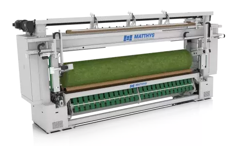 Automatic grass winder for backcoating line